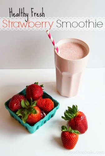 Healthy Fresh Strawberry Smoothie | FOODIEaholic.com #recipe #cooking #smoothie #blendtec #strawberry