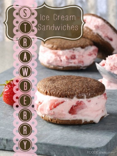 Strawberry Ice Cream Sandwiches | FOODIEaholic.com #recipe #cooking #dessert #icecream #summer #strawberry 