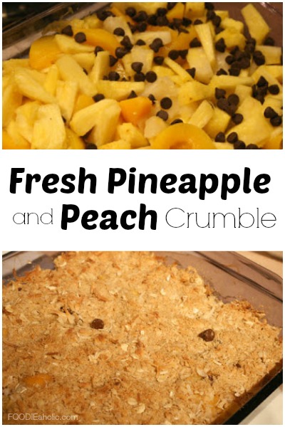 Fresh Pineapple and Peach Crumble | FOODIEaholic.com #recipe #cooking #baking #dessert #crumble #pineapple #peach