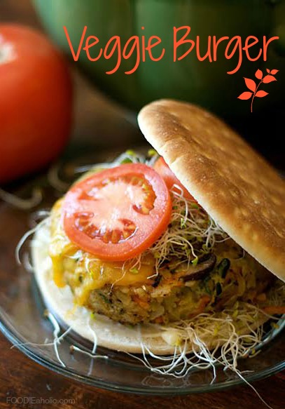 Veggie Burger | FOODIEaholic.com #recipe #cooking #vegetarian #burger #grill #veggie