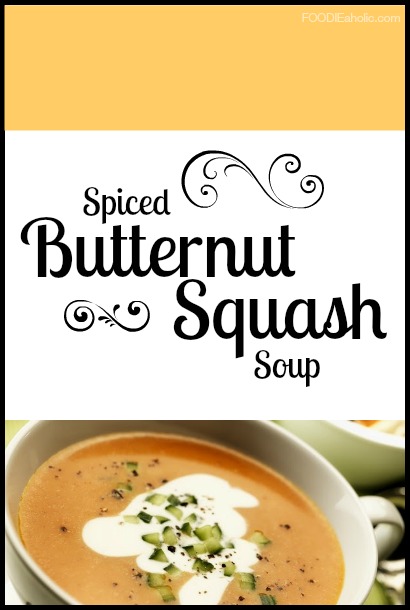 Spiced Butternut Squash Soup | FOODIEaholic.com #recipe #cooking #soup #fall #squash #butternut