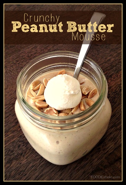 Crunchy Peanut Butter Mousse | FOODIEaholic.com #recipe #cooking #dessert #treat #mousse #peanutbutter #peanuts #healthy
