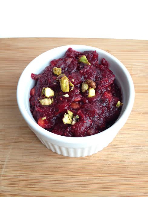 Pistachio Cranberry Sauce | FOODIEaholic.com #recipe #cooking #cranberries #Thanksgiving #sauce #pistachio #holiday #cranberrysauce