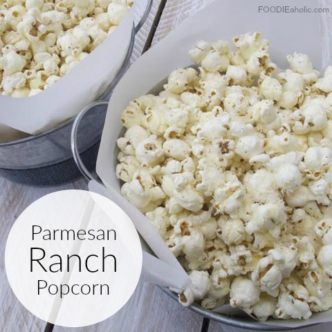 Parmesan Ranch Popcorn | FOODIEaholic.com #recipe #cooking #snack #treat #popcorn #Parmesan #ranch